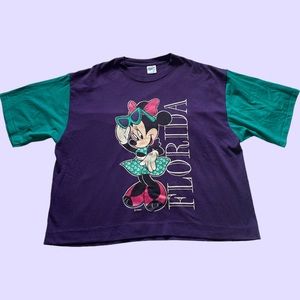 Custom Vintage 90s Minnie Mouse Florida Crop Top